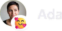 A character in Greazy with her current mood shown as a badge on her avatar.